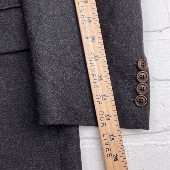 Duca Di Mantova Suit Men 42R 34Wx30L Black Classic Flannel Wool Molteni Gabriele - Picture 10 of 16